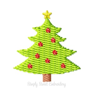 Christmas Tree Machine Embroidery Mini Design