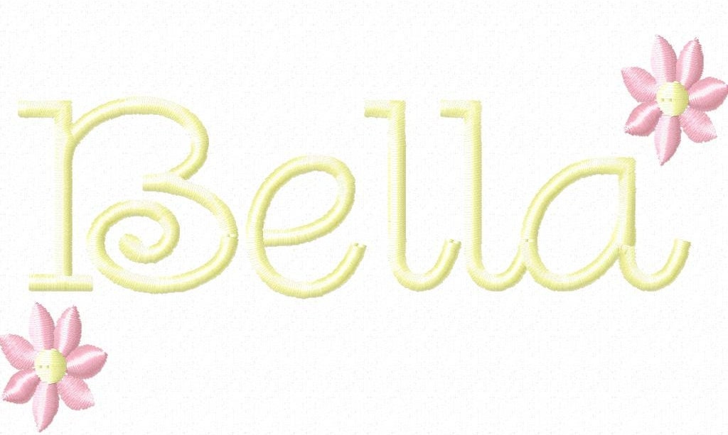 Curly Font 3 Machine Embroidery Monogram Font Design Set 3 Etsy