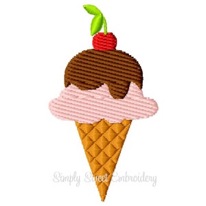 Eis Kegel Maschine Stickerei Design Mini