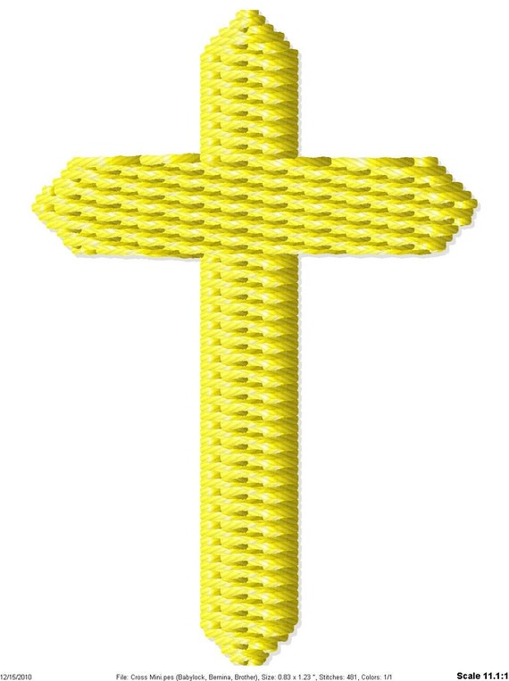 Cross Machine Embroidery Design Mini - Etsy display picture 1