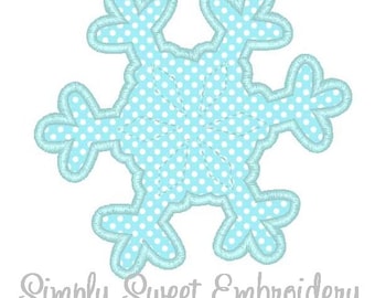 Snowflake Applique Embroidery Machine Design - Etsy