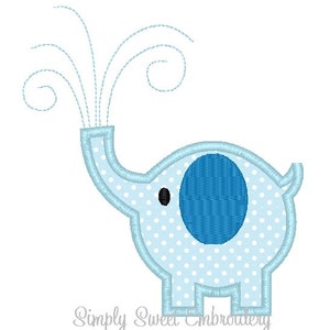 Elephant Machine Embroidery Applique Design