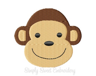 Monkey Face Mini Machine Embroidery Design