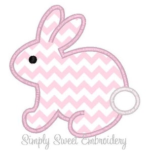 Easter Bunny Machine Embroidery Applique Design