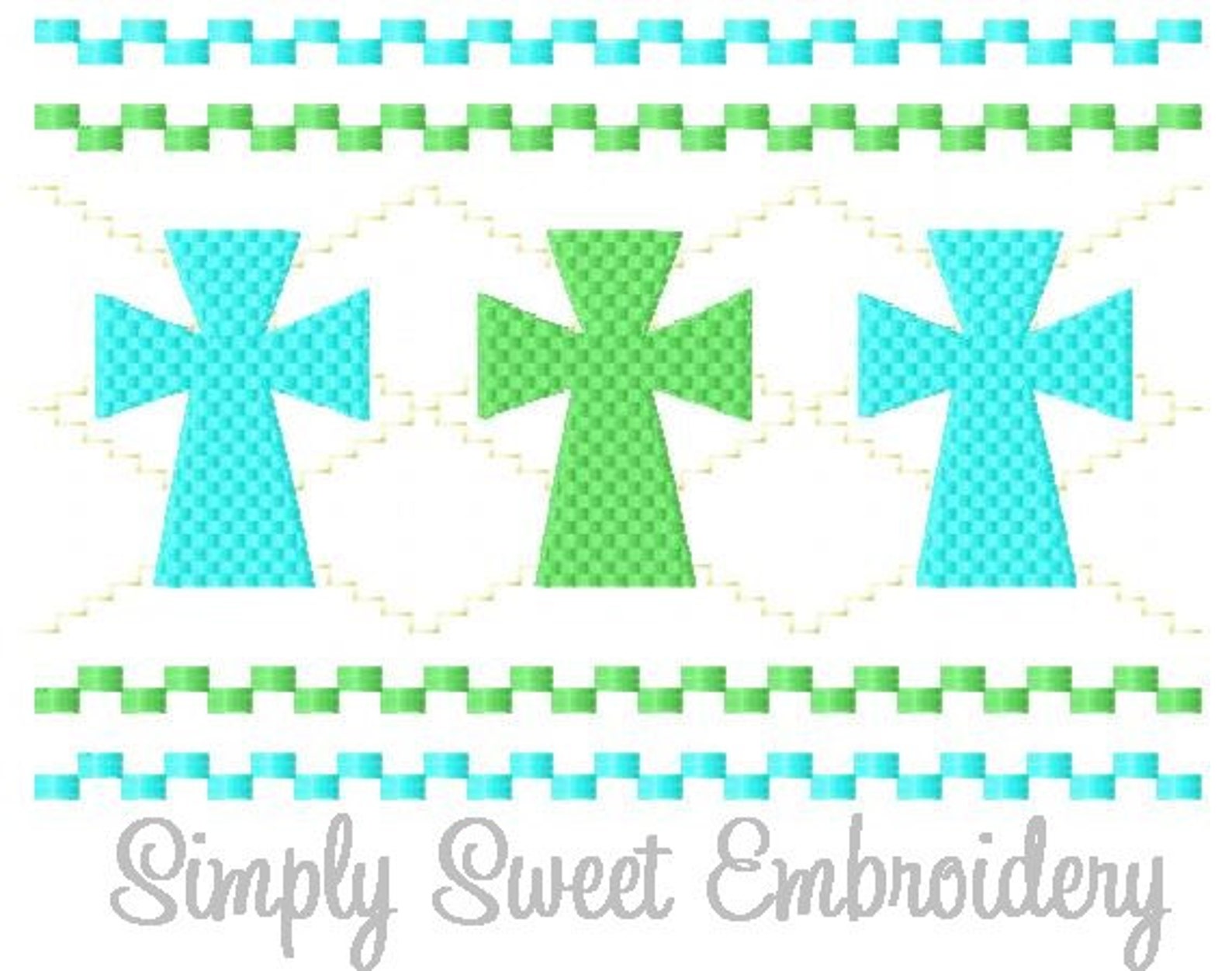 Faux Smocking Cross Machine Embroidery Design - Etsy