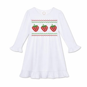 Strawberry Faux Smocking Machine Embroidery Design - 3 sizes