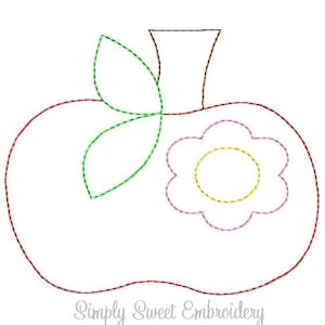 Vintage Apple Flower Machine Embroidery Design