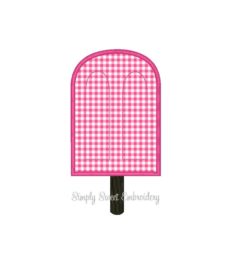 Popsicle Machine Embroidery Applique Design image 1