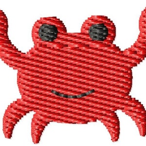 Cute Crab Machine Embroidery Design Mini