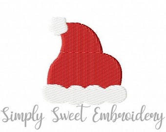 Santa Hat Machine Embroidery Mini Design - 7 sizes