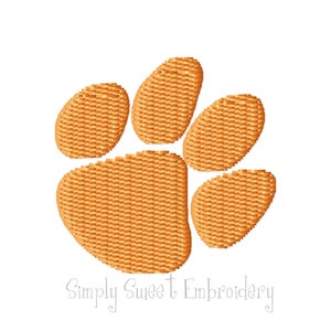 Tiger Paw Print Mini Machine Embroidery Design