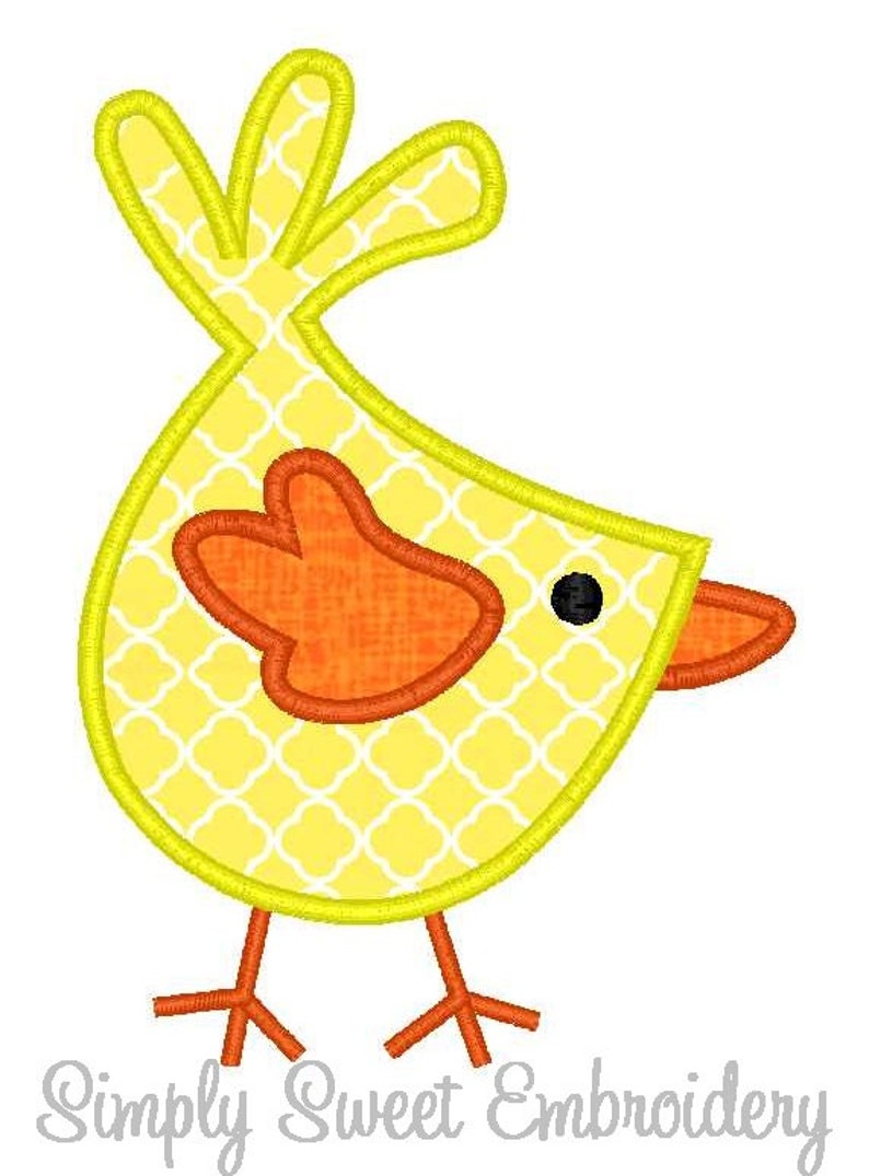 Chicken Machine Embroidery Applique Design Etsy
