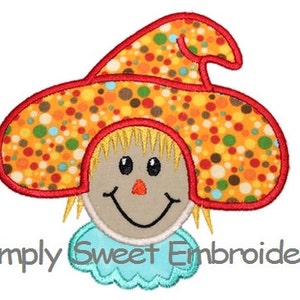 Scarecrow Machine Embroidery Applique Design