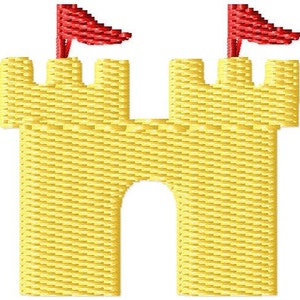 Sand Castle Mini Machine Embroidery Design