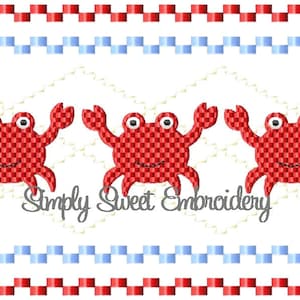 Crab Faux Smocking Machine Embroidery Design