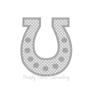 Horseshoe Machine Embroidery Applique Design