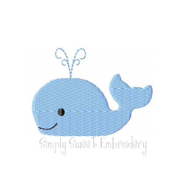 Whale Machine Embroidery Mini Design - 6 sizes