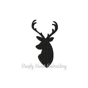 Deer Head Machine Embroidery Mini Design