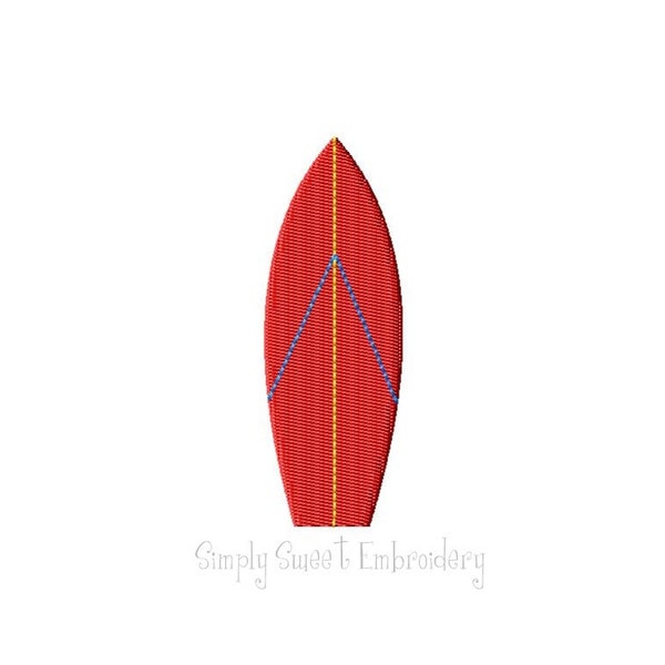 Surfboard Mini Machine Embroidery Design - 6 sizes