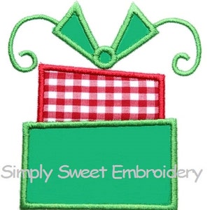 Stacked Presents Machine Embroidery Applique Design - INSTANT DOWNLOAD