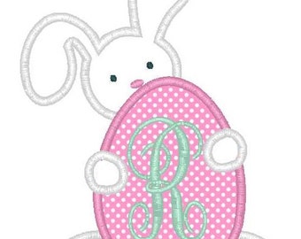 Easter Bunny Egg Machine Embroidery Applique Design