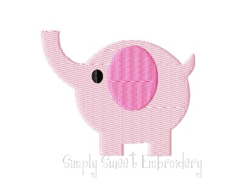 Baby Elephant Machine Embroidery Mini Design - 6 sizes