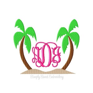 Two Palm Trees Machine Embroidery Design