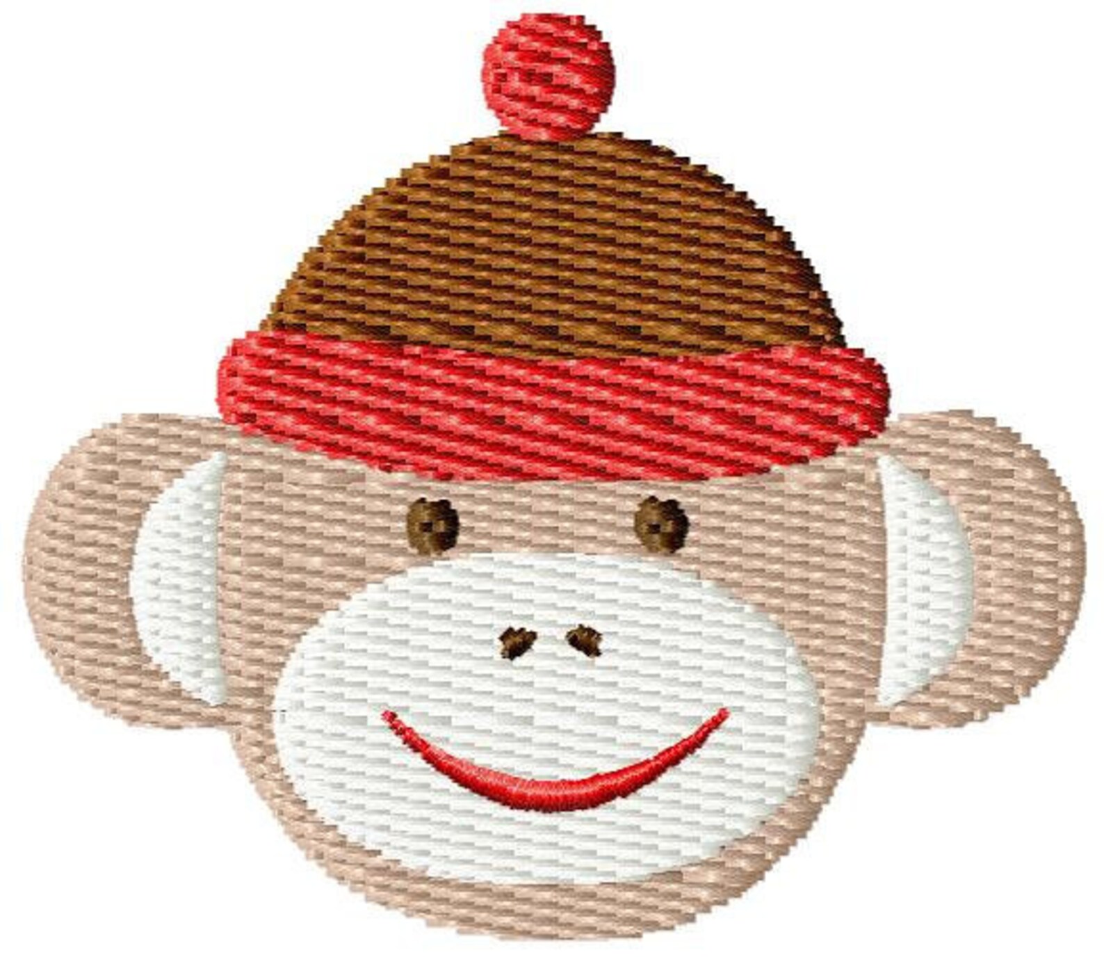 Sock Monkey Mini Machine Embroidery Design Etsy
