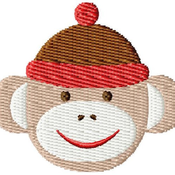 Sock Monkey Mini Machine Embroidery Design