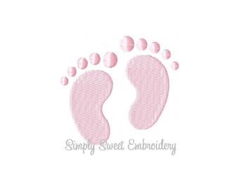 Baby Feet / Footprints Machine Embroidery Design - 8 sizes