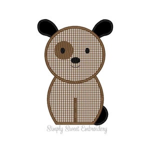 Puppy Machine Embroidery Applique Design