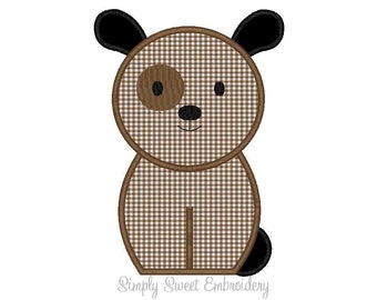Puppy Machine Embroidery Applique Design