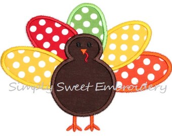 Thanksgiving Turkey 2 Machine Embroidery Applique Design