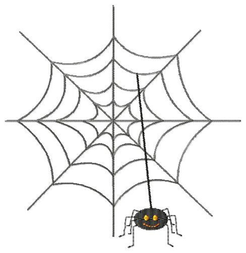 Spider Web Machine Embroidery Design Single image 3
