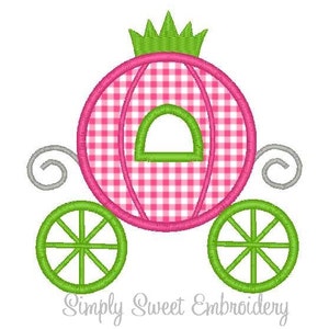 Cinderella Princess Carriage Applique Design