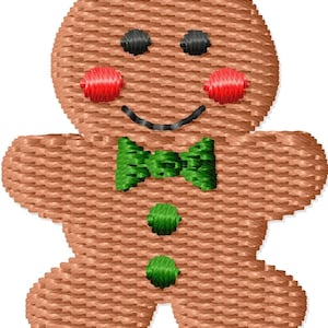 Christmas Gingerbread Man Machine Embroidery Mini Design - INSTANT DOWNLOAD