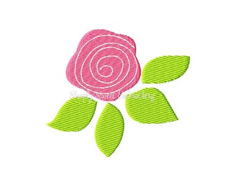 Rose Bud Mini Machine Embroidery Design