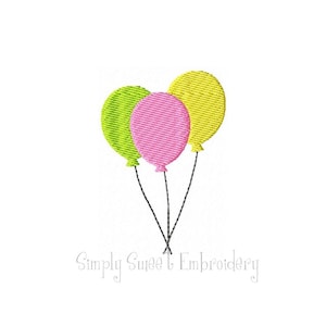 Balloons Machine Embroidery Mini Design - 5 sizes