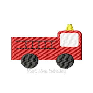 Fire Truck Mini Machine Embroidery Design