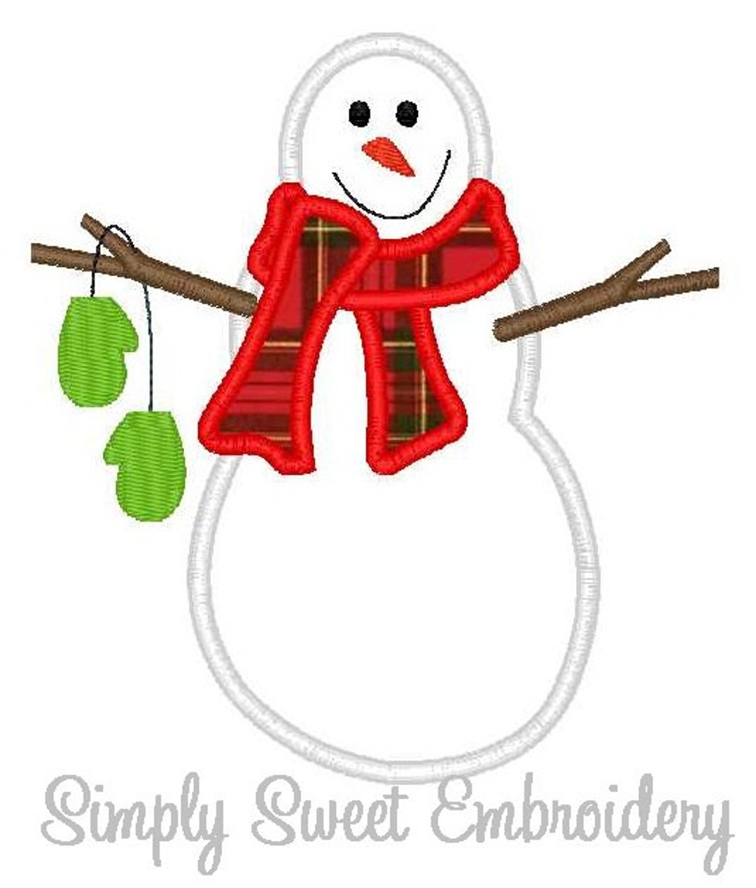 Snowman 3 Machine Embroidery Applique Design - Etsy