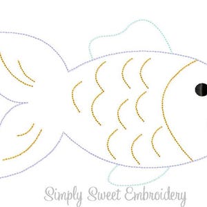 Vintage Fish Machine Embroidery Design