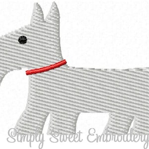 Schnauzer Puppy Machine Embroidery Mini Design