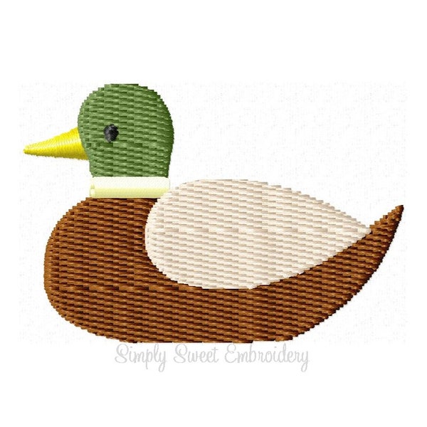 Mallard Duck Mini Machine Embroidery Design