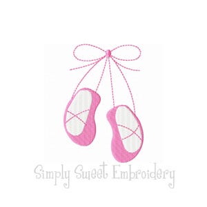 Ballet Shoes Machine Embroidery Mini Design - 6 sizes