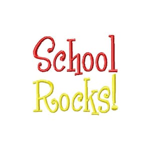 School Rocks Machine Embroidery Mini Design - 4 sizes