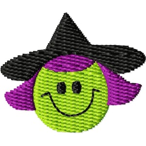 Halloween Witch Machine Embroidery Mini Design