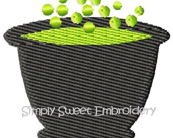 Witch's Cauldron Mini Machine Embroidery Design