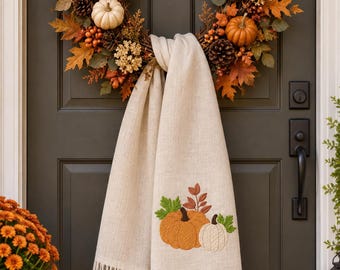 Two Pumpkins Machine Embroidery Design - 3 sizes