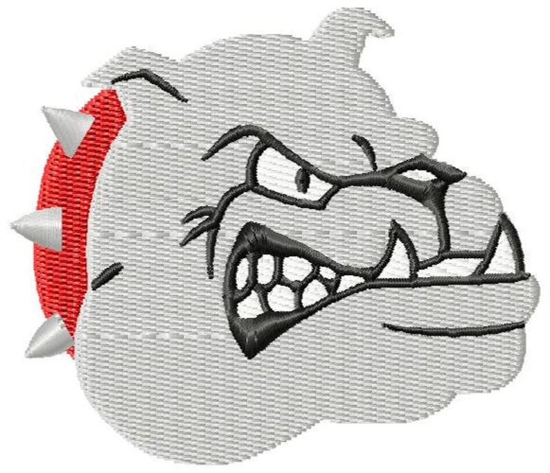 Bulldog Mini Machine Embroidery Design image 1