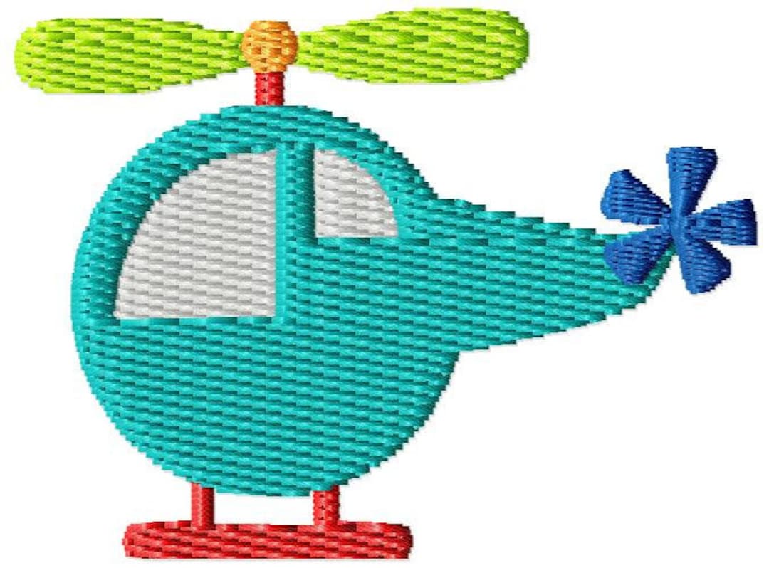 Helicopter Mini Machine Embroidery Design - Etsy